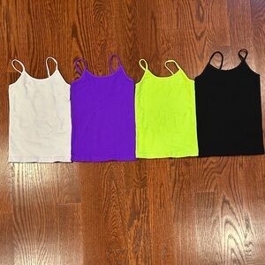 Girl spandex tank tops set of 4 size range 2-4
